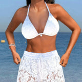 Lena | Elegant eendelig bikini-set met kant