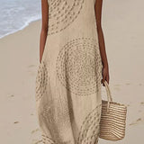 Aamu - Strapless Maxi-Jurk Textuur
