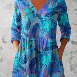 Elvira | Lange Blouse met V-hals