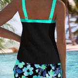 Roos | Elegante tweedelige tankini