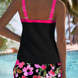 Roos | Elegante tweedelige tankini