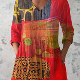 Marion | Lange Blouse met V-hals