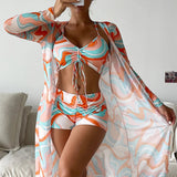 Frieda | Gedrukt 3-delig Bikini-Set