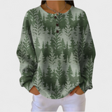 Hilkka | Sweatshirt met klassieke houtprint
