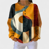 Aino | Geometrisch patroon sweatshirt