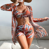Frieda | Gedrukt 3-delig Bikini-Set
