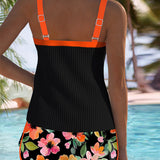 Roos | Elegante tweedelige tankini