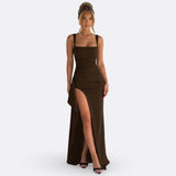 Sylvia - Maxi Jurk Officiële Elegante Met Open Rug