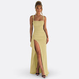 Sylvia - Maxi Jurk Officiële Elegante Met Open Rug